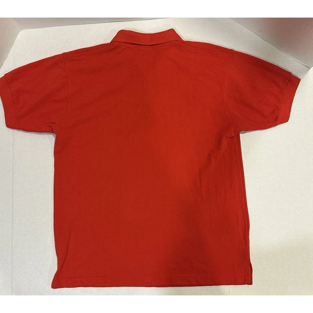 Polo Ralph Lauren Polo Shirt Men's Size Large Red Short Sleeve Blue Horse